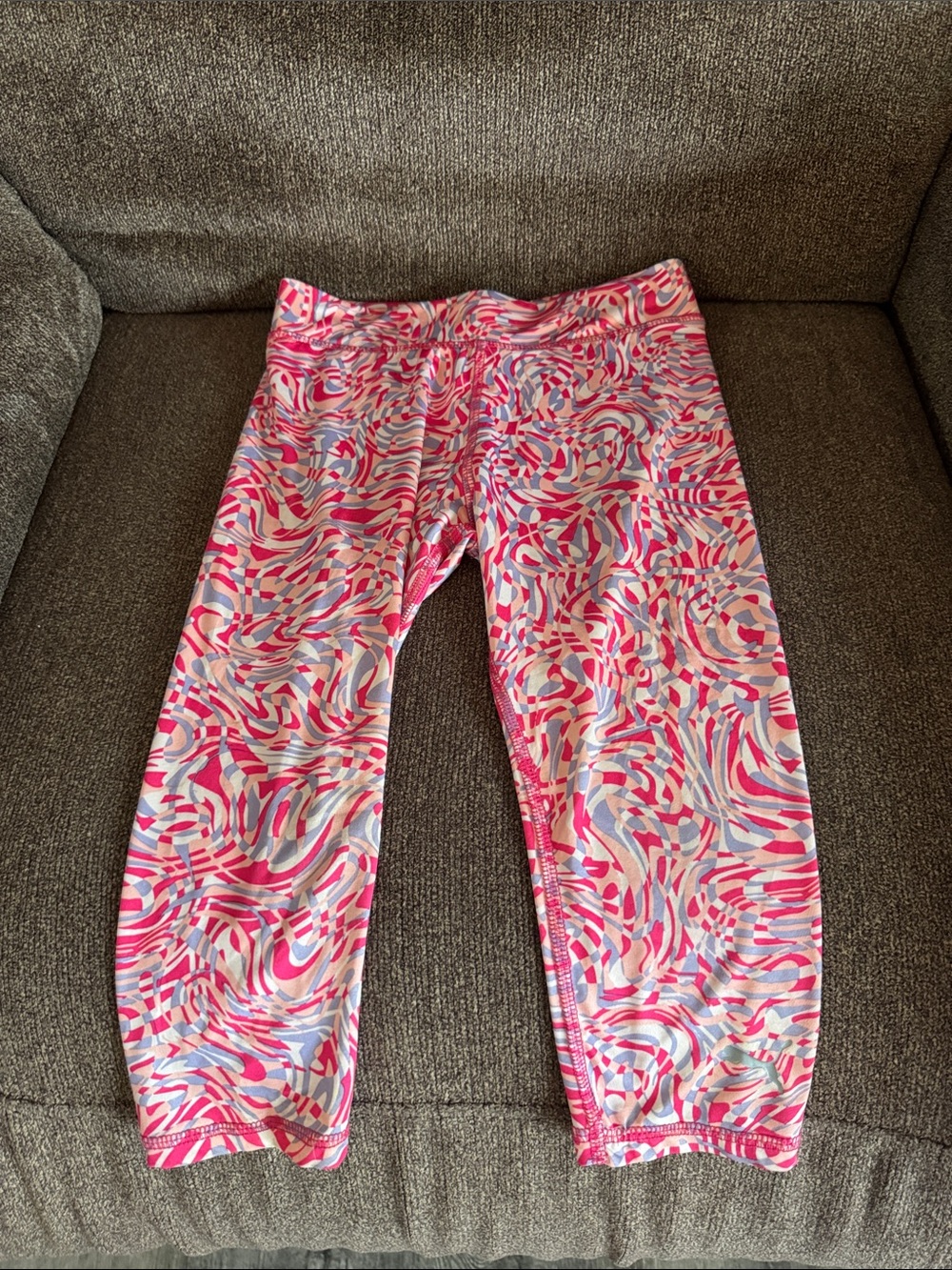 Puma Pink Multi-Swirl Capri Leggings